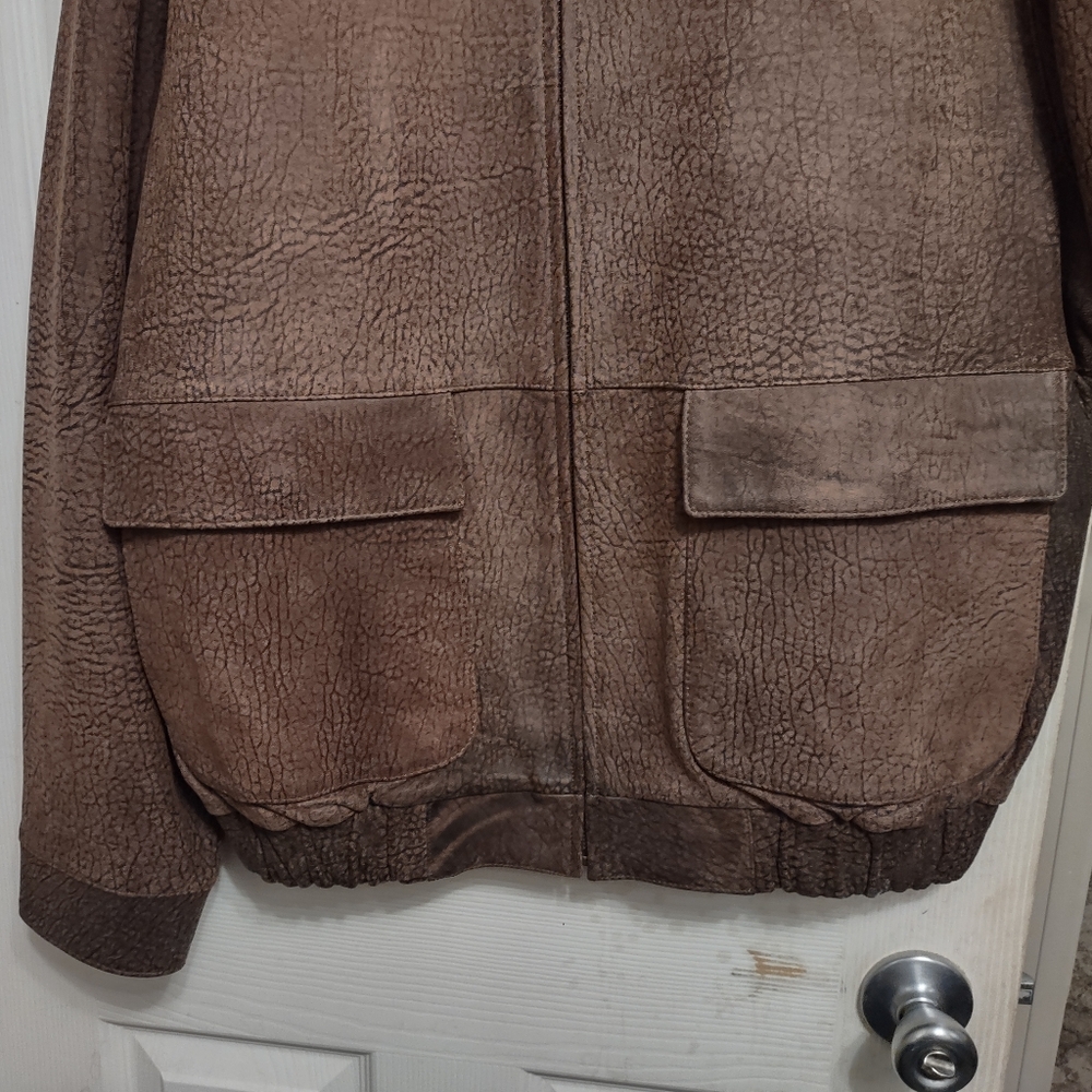 Pendleton Leather Lambskin Bomber Jacket Men's M … - image 3